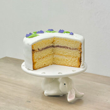 Cute Bunny Rabbit Ceramic Cake Stand And Cake Plate, 6 of 11