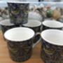 Set Of Six Palace Mugs In William Morris Black Strawberry Thief Design, thumbnail 6 of 10