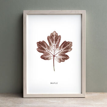 Maple Leaf Monoprint Fine Art Print, 2 of 5