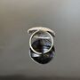 Aztec Pattern Silver Disc Adjustable Ring, thumbnail 8 of 10