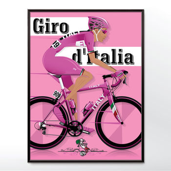 Giro D'italia Grand Tour Bike Poster Wall Art Print, 2 of 8