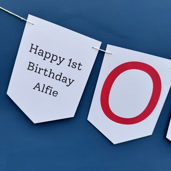Personalised One Birthday Banner : 1st Birthday Party Decoration, 3 of 10