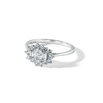 Daisy White Gold Lab Grown Diamond Cluster Ring, 3 of 5