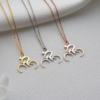 Ride On Spirit Cyclist Bike Necklace, 7 of 9
