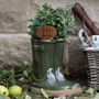 Personalised Forest Green Welly Boots Planter, thumbnail 8 of 10