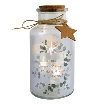 Personalised Botanical LED Glass Jar, 4 of 7