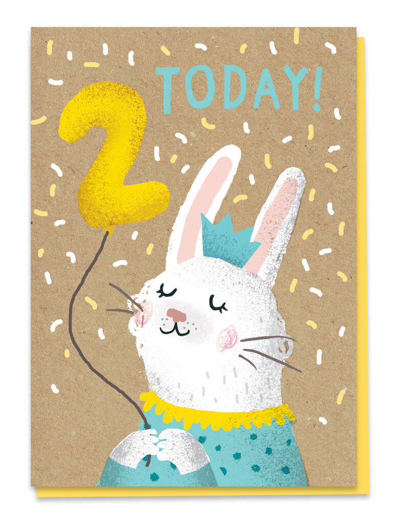 Two Today Birthday Bunny Card By Stormy Knight