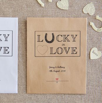 10 ‘Lucky In Love’ Personalised Lottery Ticket Holders, 3 of 5