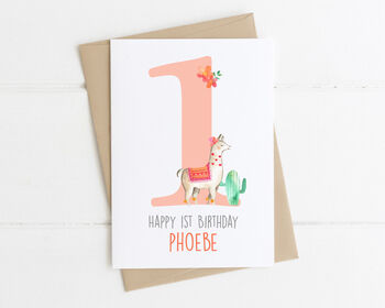 Personalised Children's Birthday Card Llamas, 6 of 9