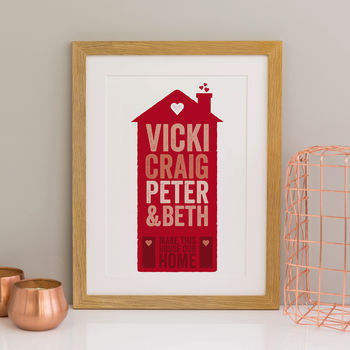 Personalised Family Home Print, 2 of 8