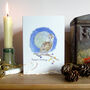 Barn Owl And Full Moon Christmas Card, thumbnail 1 of 7