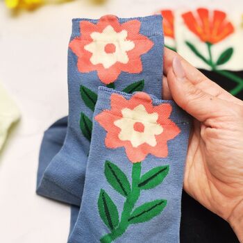 Mother’s Day Flower Socks Gift Set – Cosy Floral Socks Gift For Mum, 3 of 9