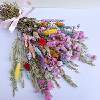 Rainbow Daisy Dried Flower Arrangement, 3 of 9