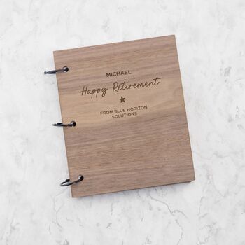 Personalised Memory Book Retirement Gift For Coworker, 8 of 10