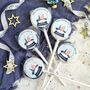 Personalised 'Merry Xmas' Snow Globe Small Lollipops, thumbnail 1 of 3