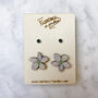 Birth Flower And Crystal Birthstone Stud Earring Set, thumbnail 6 of 12
