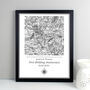 Personalised Old Series Map Black Framed Print, thumbnail 1 of 4