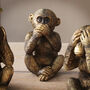 Set Of Three 'Evil' Monkey Ornaments, thumbnail 4 of 5