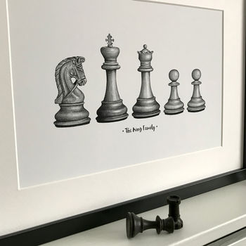 Personalised Chess Family Portrait Print, 4 of 6