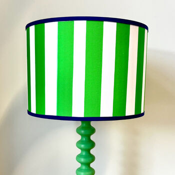 Carnival Lampshade In Emerald Green Stripe, 4 of 5