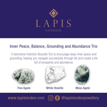 Inner Peace, Balance, Grounding And Abundance Skinny Gemstone Beaded Necklace, 5 of 7