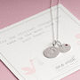 New Born Baby Foot Imprint Silver Necklace Boy Or Girl, thumbnail 1 of 12
