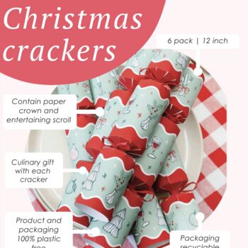 Set Of Six Culinary Christmas Crackers, 3 of 3