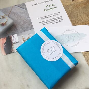 Aquamarine Sterling Silver Circle Necklace, 4 of 5