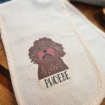Personalised Dog Oven Glove Pair Gift For Dog Lovers, 2 of 12