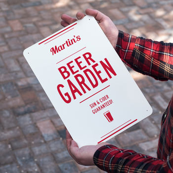 Personalised Beer Garden Metal Sign, 2 of 5