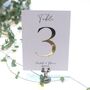 Modern Wedding Table Numbers Gold Or Silver Foil, thumbnail 1 of 12