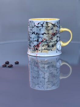 Hand Thrown Ceramic Mug/Asemic Writing, 5 of 5