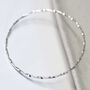 Sterling Silver Fine Twisted Bangle, thumbnail 1 of 9