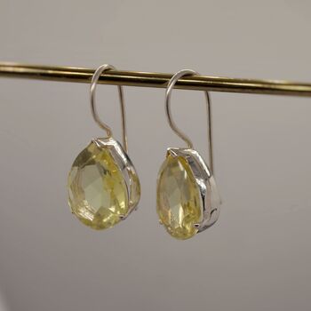 Lemon Quartz Sterling Silver Earrings, 8 of 10