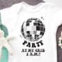 Party Print Disco Ball Baby Sleepsuit, thumbnail 1 of 3