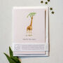 Recycled 'Aim For The Stars' Giraffe Motivational Card, thumbnail 1 of 3