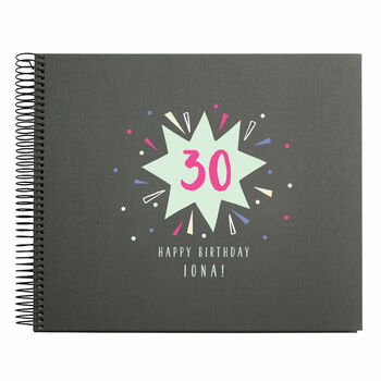 Personalised 30th Birthday Spiral Bound Book, 3 of 10