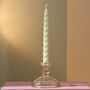 Vintage 1930s Mid Century Art Deco Glass Candlestick, thumbnail 1 of 5