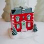 Christmas Red House With Trees Incense Cone Burner, thumbnail 2 of 5