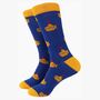 Men's Yellow Submarine Bamboo Socks, thumbnail 2 of 4