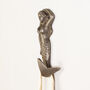 Mermaid Coat Hook Cast Antique Iron Wall Mounted, thumbnail 4 of 4