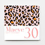 Girlie Leopard Print Happy Birthday Greeting Card, thumbnail 1 of 2
