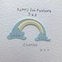 Personalised 1st Fathers Day Rainbow Card, thumbnail 3 of 4