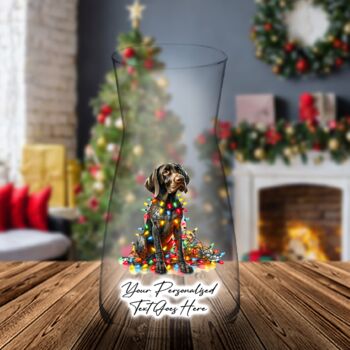 Personalised German Pointer In Christmas Lights, 8 of 10