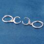 Silver Moon Crescent Hoop Earrings, 925 Sterling, thumbnail 5 of 7