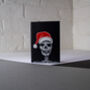 Neon Skull Santa Gothic Christmas Card, thumbnail 2 of 3