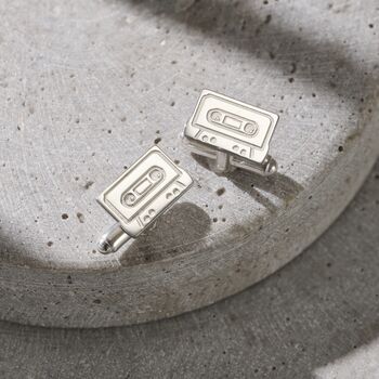 Silver Cassette Tape Cufflinks, 2 of 4