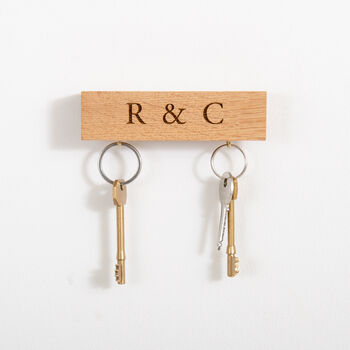 Personalised Oak Key Ring Holder, 3 of 12