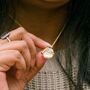 Two Hands Hugging White Stone Resin Couple Pendant Necklace, thumbnail 7 of 7