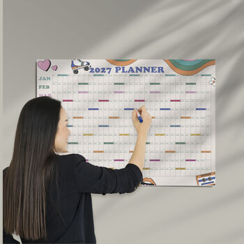 Retro Inspired 2027 Year Wall Planner | Whole Year Calendar, 2 of 12